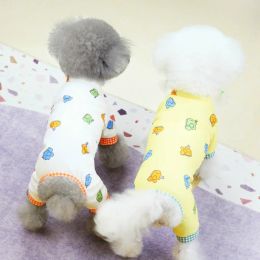 Rompers Small Dog Jumpsuit Spring Summer Puppy Fashion Cartoon Pyjamas Pet Sweet Shirt Cat Designer Clothes Yorkshire Poodle Pomeranian