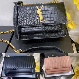 designer bag womens wallet black sheepskin caviar bags gold chain bag 23cm classic flap designer shoulder bag luxury crossbody Crocodile grain aysls designer bags