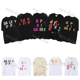 Galleries T Shirt Men's luxury T shirt designer Dept letter splash-ink printing loose casual cotton short sleeve for men and women