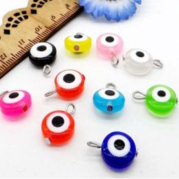 200pcs lot Mixed Turkish Evil Eye Charms pendant For Bracelet diy Jewelry Making findings 17x11mm3003