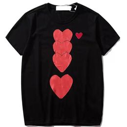 2024 Play Mens t Shirt Designer Red Commes Heart Women Garcons s Badge Des Quanlity Ts Cotton Cdg Embroidery Short Sleeve Fa7 51