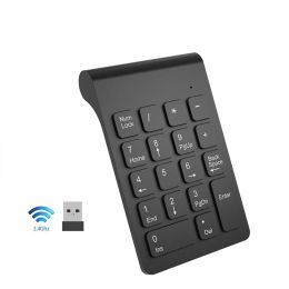 Keyboards Small Size 2.4GHz USB Wireless Numeric Keypad Mini Numpad 18 Keys Digital Keyboard for Teller Laptop Notebook Tablets