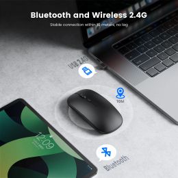 Mice Rechargeable Wireless Mouse Bluetooth Mouse Computer Ergonomic Mini Usb Mause 2.4Ghz Silent Macbook Optical Mice For Laptop Pc