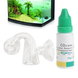 Equipment Aquarium CO2 Indicator DIY Fish Tank Glass Liquid Tester Monitor Plants Grass CO2 System Solution Drop Checker Kit 15ml