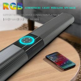 Speakers Home Theater Soundbar for TV with Subwoofer Wireless Bluetooth Speaker Echo Wall FM Radio RGB Light Party Audio Center Soundbox