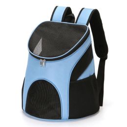 Carriers New Portable Mesh Pet Backpack for Dogs Cats Bag Foldable Dog Cat Carrier Outdoor Travel Carrier Zipper Backpack Pet Accessories