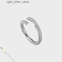 Rings Nail Ring Jewelry Designer for Women Diamond-Pave Designer Ring Titanium Steel Gold-Plated Never Fading Non-AllergicSilver Ring Store/21621802 240229