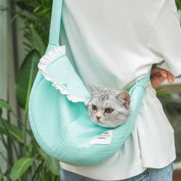 Strollers Small Dog Cat Backpack Carrier for Cats Outdoor Travel Single Shoulder Messenger Bag Cat Pet Products Carrying for Cats Puppy