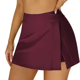 Stage Wear Swim Skirts Women Split Swimsuit Skirt Built In Shorts High Waist Beachwear Beach Outfits Bikinis Sets Summer