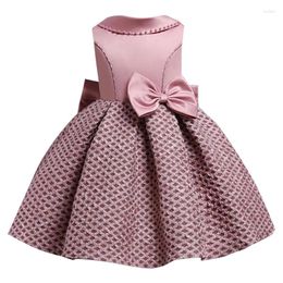 Clothing Sets Girls Princess Dress Kids Vestidos Birthday Ceremony Clothes Flower Backless Bowknot Baby For Party Wedding Custumes