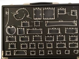 all kinds of aluminum profile sample box to show the profile samples