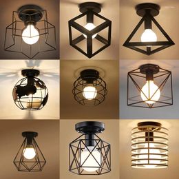 Ceiling Lights Vintage Lamps Industrial LED E27 Iron Black For Bedroom Bar Living Room Corridor Nordic Retro Light