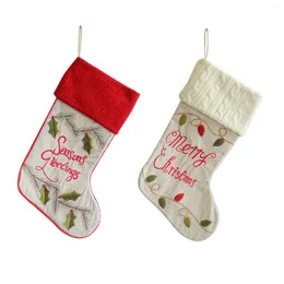 Christmas Decorations Stockings Reusable Decorative For Tree Supplies