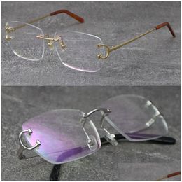 Sunglasses Frames 2022 Model Lens Metal Rimless Fashion Male Ct00920 Driving Optical C Decoration Eyewear High Quality Designer 18K Dhjct