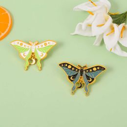 Alloy Animal Insect Brooch Creative Cartoon Cute Sun Moon Butterfly Shaped Enamel Badge