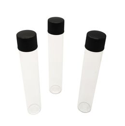 Glass tubes packaging 115*20mm with plastic lids 30g tubes with screw cap could custom labels