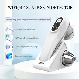 Analyzer New WIFI HD 5G Professional 50X/200X Skin Analyzer Scalp/Skin/Hair Follicle Detector Rechargeable UV Testing Analysis Magnifier