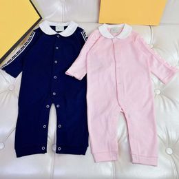Baby Rompers Newborn Girls and Boy long Sleeve Cotton Clothes Doll collar Designer Brand Letter Print Infant