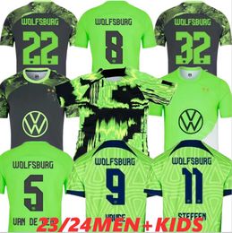23 24 VfL Wolfsburg Soccer jerseys LACROIX VAN DE VEN 2023 2024 ARNOLD GERHARDT SVANBERG MARMOUSH WIND KAMINSKI WALDSCHMIDT WIMMER Kids Kits football shirt