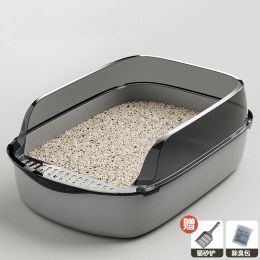 Boxes Sandboxes For Cat Large Capacity Cat Litter Box With Scoop Pet Toilet Kitten Litter Tray Bedpan Splashproof