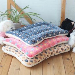Pens Pink Blue Star Breathable Cat Bed Rest Dog Blanket Winter Foldable Soft Tactility Pet Cushion Coral Cashmere Soft Warm Sleep Mat