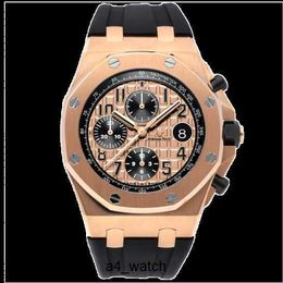 Pilot Watch Top Wristwatch AP Wrist Watch Royal Oak Offshore Series 18K Rose Gold Automatic Machinery 26470OR.OO.A002CR.01 Watch