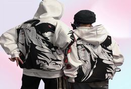 Anime Hoodies Streetwear Couple Winter Coat Fashion Loose Cartoon Sasuke Japan Hoodie Sweatshirt Unisex Hoodie Men Womens3085655