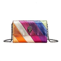 10A Kurt geiger eagle heart shaped rainbow London Kensington designer handbag luxury pochette women fashion shoulder bag high quality Genuine Leather crossbody