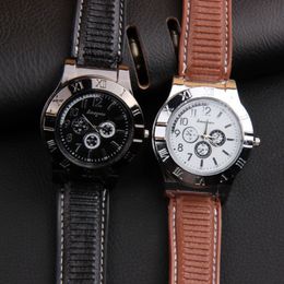 2019 New Flameless Rechargeable USB Cigarette Lighter Watches relogio masculino Clock Lighter Men's Quartz Wristwatch kol saa2575