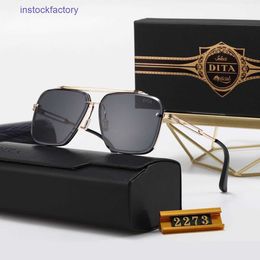 Original 1to1 Dita Fashion double beam cut edge metal sunglasses for men 2024 new Downey Street fashion