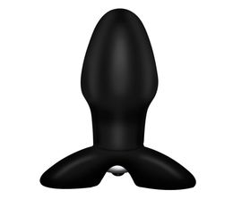 Large Black Silicone Butt Plug 10 Speed Anal Vibrators Anal Plug Vibrating Sex Products Anal Sex Toys2705157