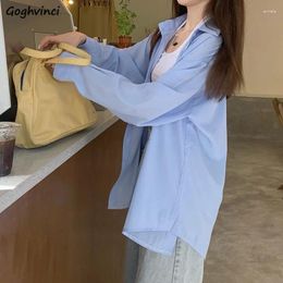 Women's Blouses Long Shirts Women Loose Summer Ulzzang Sunscreen Boyfriend Chic Basic Unisex Student Trendy Harajuku Arrival Thin Breathable