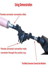 Sex Machine Gun Attachment Fixed Bracket Female Connector Male Connector For Masturbator With Suction Cup Sex Machine Gun Acce6585485