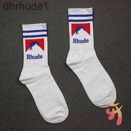 Rhude Socks Simple Letter High Quality Cotton European American Street Trend Socks Men and Women Socks Warm and Comfortable Needle Socks Rhude Couple Intube So L5q8