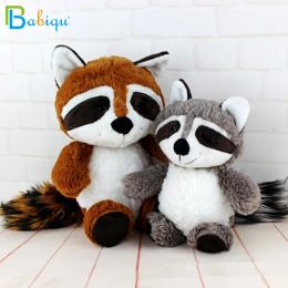 Cushions 1pc Cute 2555cm Soft Raccoon Plush Toy Lovely Raccoon Stuffed Animals Doll Pillow For Girls Children Kids Baby Birthday Gift