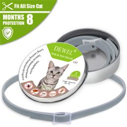 Collars Dewelx Dog Collar Anti Flea Cat Collar 8 Months Protection Pet Collar Anti Ticks,Insect,Mosquitoes Pet Accessories Dropshipping