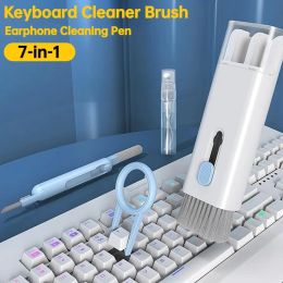 Set Cleaning Kit Computer Keyboard Cleaner Brush 7in1 Earphones Cleaning Pen for Iphone Cleaning Tools Keycap Puller Set