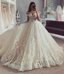 2024 Off The Shoulder Princess Wedding Dresses Lace Appliques Pleats A Line Long Bridal Gowns Sweetheart Neck Elegant Gorgeous Vestido De Novia