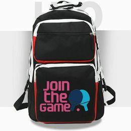 Join the Game backpack Table Tennis daypack Ping Pong school bag Sport packsack Print rucksack Casual schoolbag Computer day pack