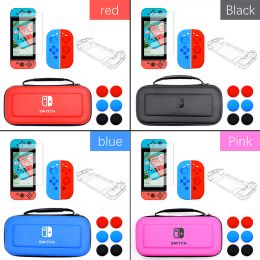 Bags 10 In 1 Game Accessory Set Pink Red For Nintendo Switch Console Travel Carrying Case Bag NS Bundle Screen Protector JoyCon Cover