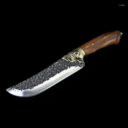 Knives Handmade Forged Cleaver Retro Kitchen Fruit Knife 7Cr17MoV Sharp Chef BBQ Hunting Cooking Tools