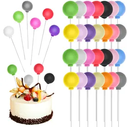 Festive Supplies 30 Pcs Colourful Foam Balls Mini Cake Para Cupcakes Balloon Topper Party Birthday Wedding