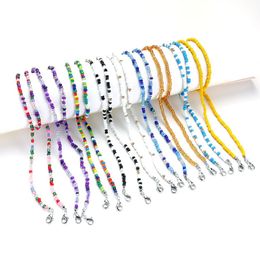 10PC New Fashion Unisex Anti-lost Acrylic Beaded Chain Face Mask Lanyards Reading Glasses Chain Neck Straps Mask Cord Holder3001