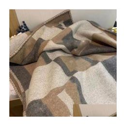 Blankets 2022 And Cushion Grey H Thick Home Sofa Good Quailty Blanket 130 170Cm Top Selling Big Size Wool Lot Colours Drop Delivery G Dhlft