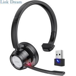 Headphones Link Dream Bluetooth Headphones V5.0 BH60 Headset CVC8.0 Noise Reduction 20Hrs Talktime Wireless Lightweight Headphone with Mic