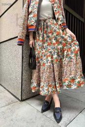 Skirts Designer High waist embroidery advanced sense fine high height autumn and winter new half skirt floral pleated shaggy in long style for women VV87