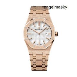 Modern Watch Chronograph AP Wrist Watch Royal Oak Series 18K Rose Gold 33mm Quartz Movement Womens Watch 67653OR