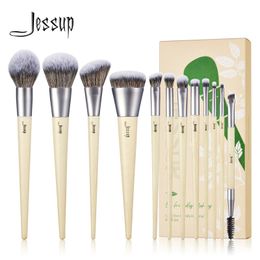 Jessup Makeup Brushes Set Premium Synthetic Foundation Powder Angled Concealer Blending Eyeshadow Duo Eyebrow Brush Makeup T327 240220