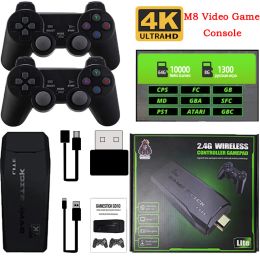 Players Video Game Console 64G Wireless Controller Built For PS1/FC/GBA 10000 Games Video Game Stick M8 4K HD Retro Games Console