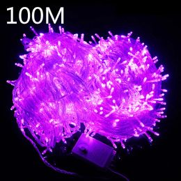 Umlight1688 10M 20M 30M 50M 100M Xmas LED Light 110V 220V IP67 Color RGB Christmas String Light Outdoor Indoor Waterproof With Plug LL